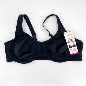 Ashley Stewart Black Underwire Soft Cup Unlined Bra